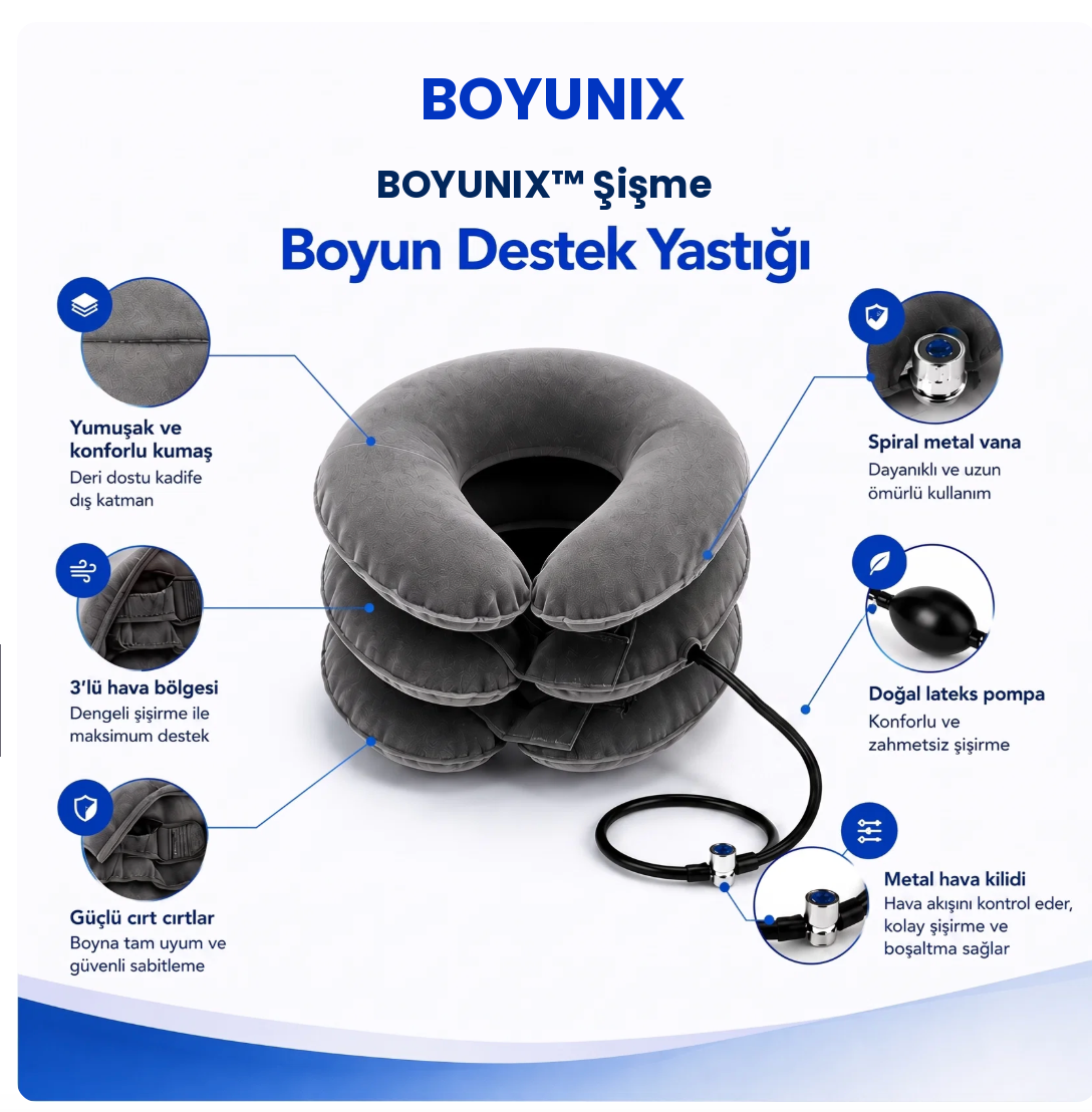 Boyunix™ Şişme Boyun Destek Yastığı